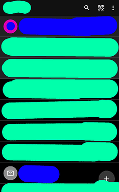 The two blue chats are somehow connected. The first is the actual chat. The second is only for accepting too big messages.
