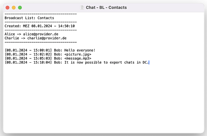 Chat - BL - Contacts